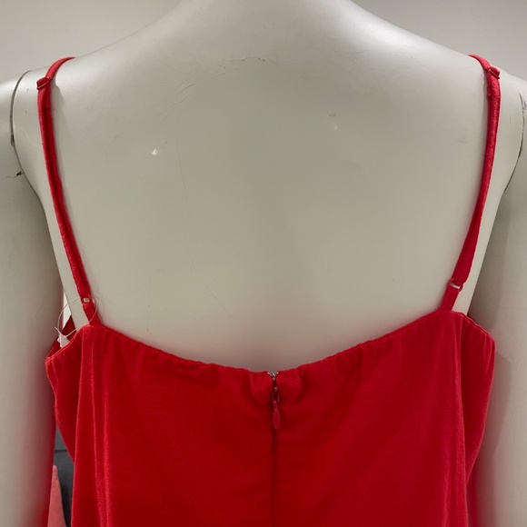 NWT GAP Linen-Blend Mini Dress Size Large Slipper Red - Picture 9 of 15
